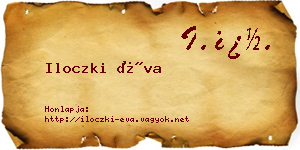 Iloczki Éva névjegykártya
